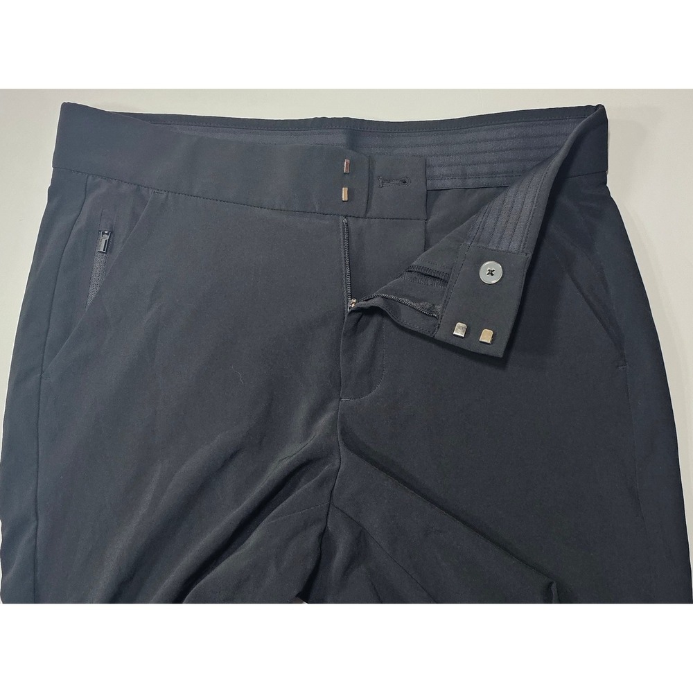 Athleta Tribeca 7" Bermuda Shorts Black Recycled Stretch Travel Pockets Size 2